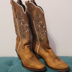 J.B. Dillon Tan Heeled Boots